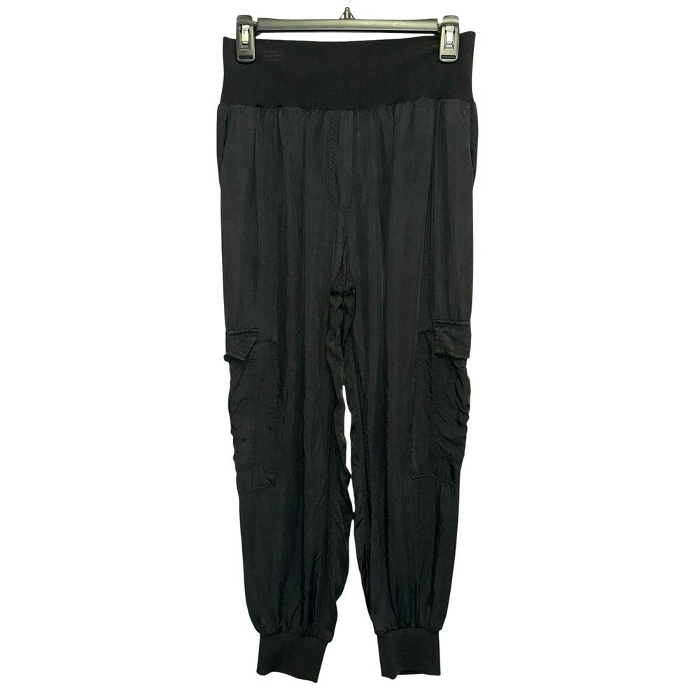 Cinq à Sept Black Cargo Jogger Pants Medium Lightweight Utility